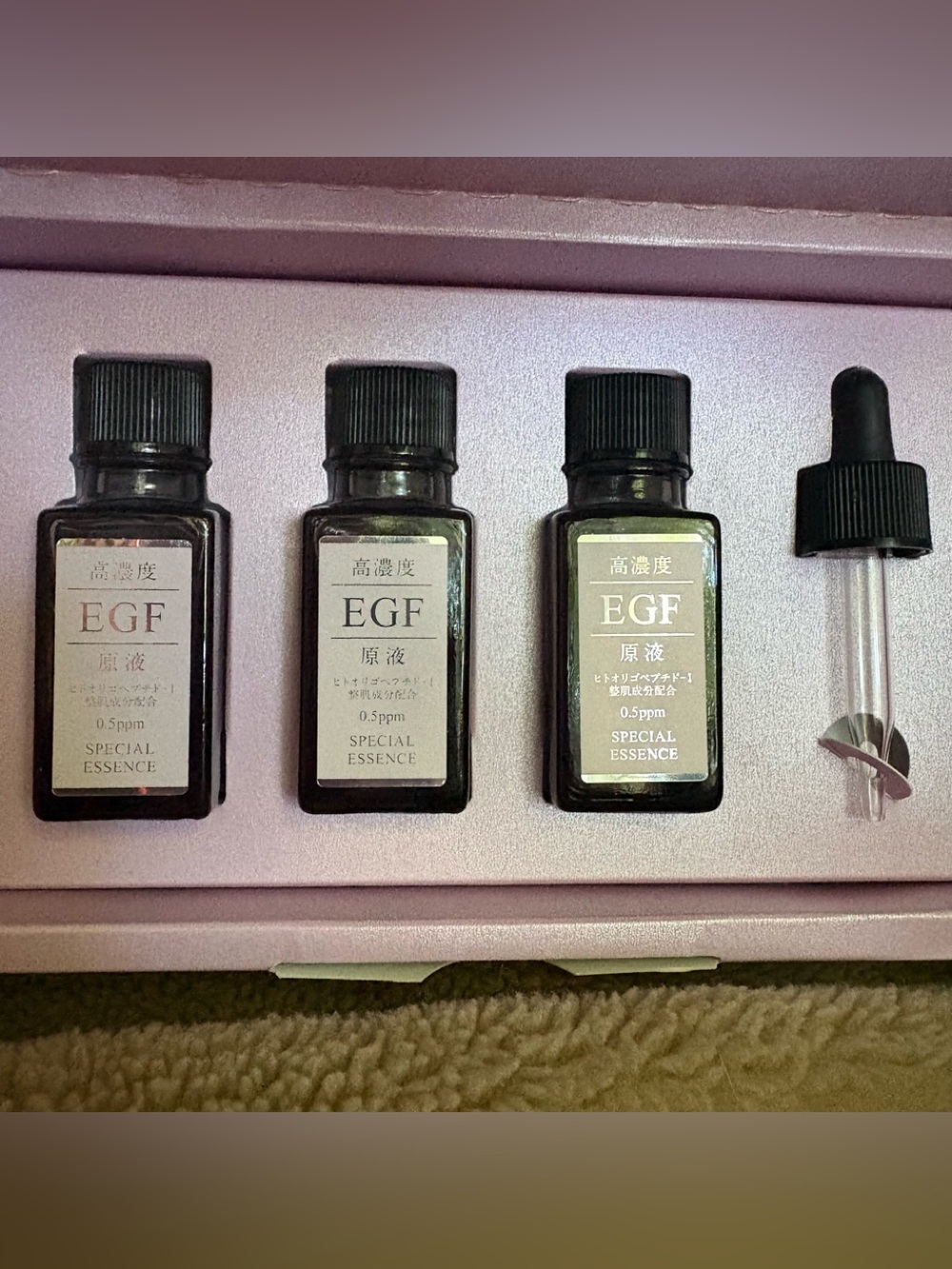 Hirosophy High Concentration EGF Essence - Set of 3 (10ml) Serums - Skincare Box